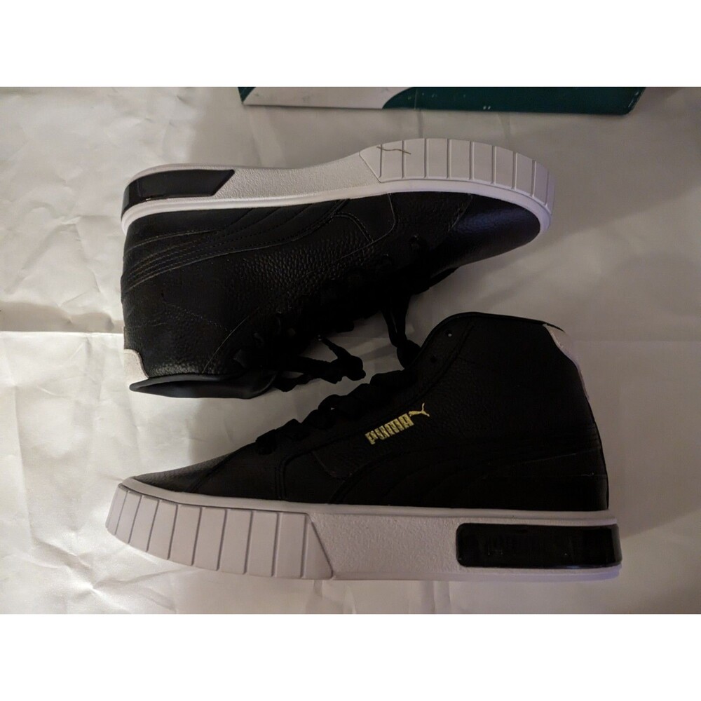 Puma Cali Star Mid Women’s Trainers Puma Black / Puma White Size 10 Leather New - Picture 6 of 10